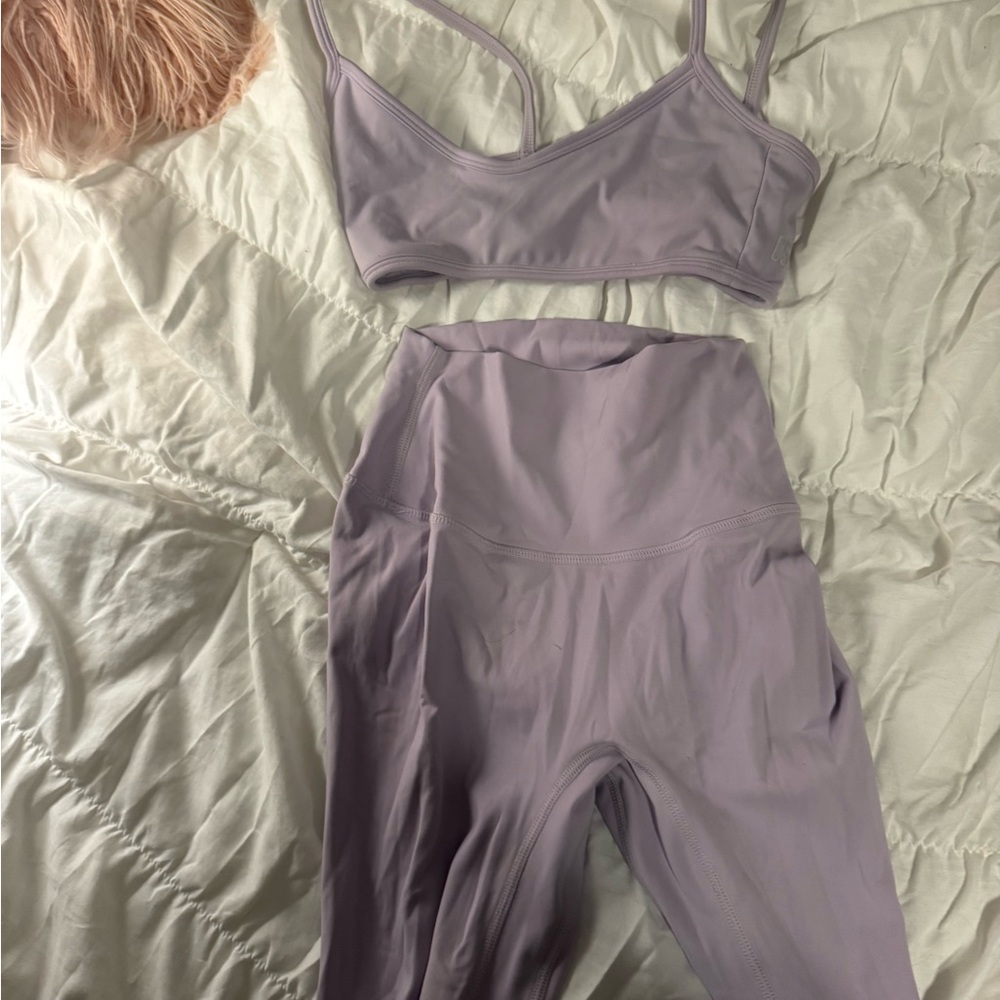 CSB Lavender Sports Bra and Leggings Set